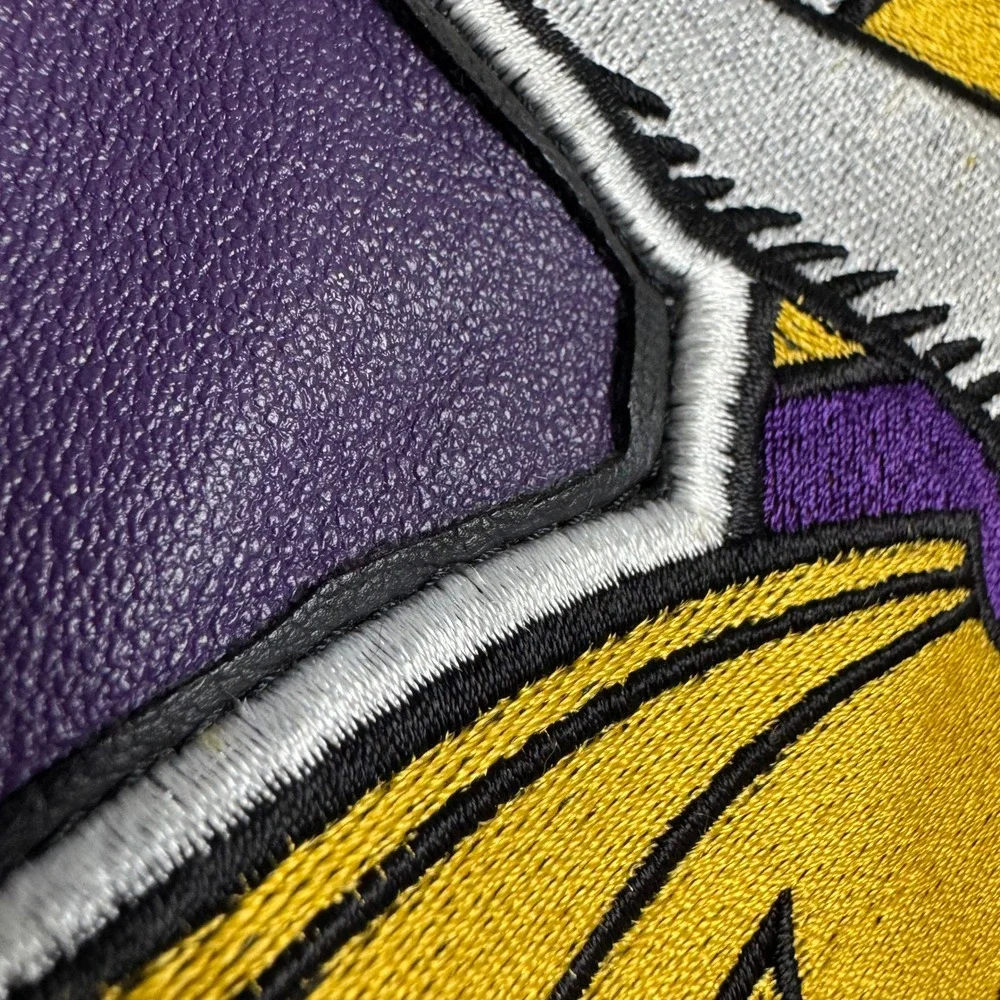 Jeff Hamilton Vintage Minnesota Vikings‎ NFL Leather Bomber Jacket Men's XL RARE
